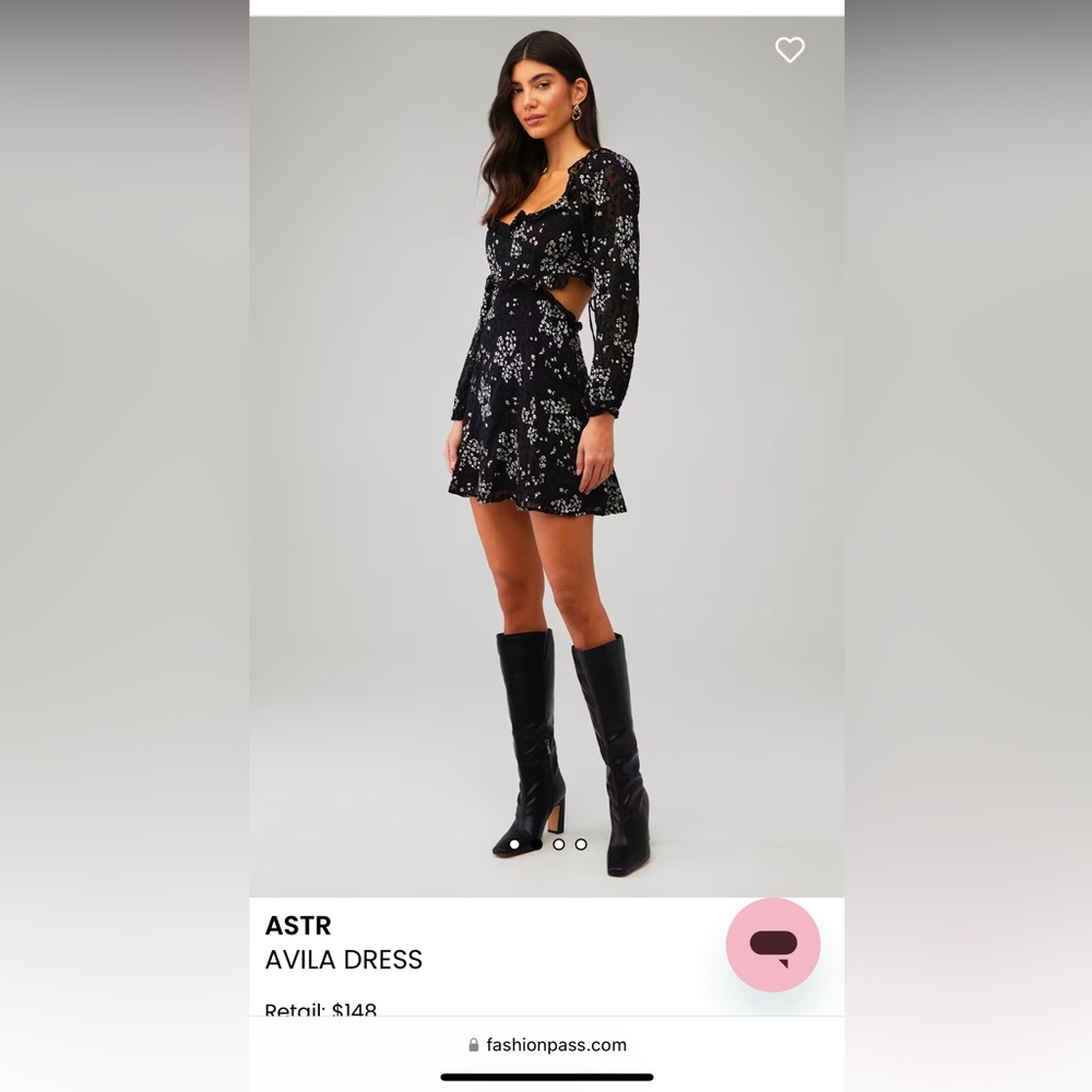 ASTR Avila Floral Long Sleeve Dress